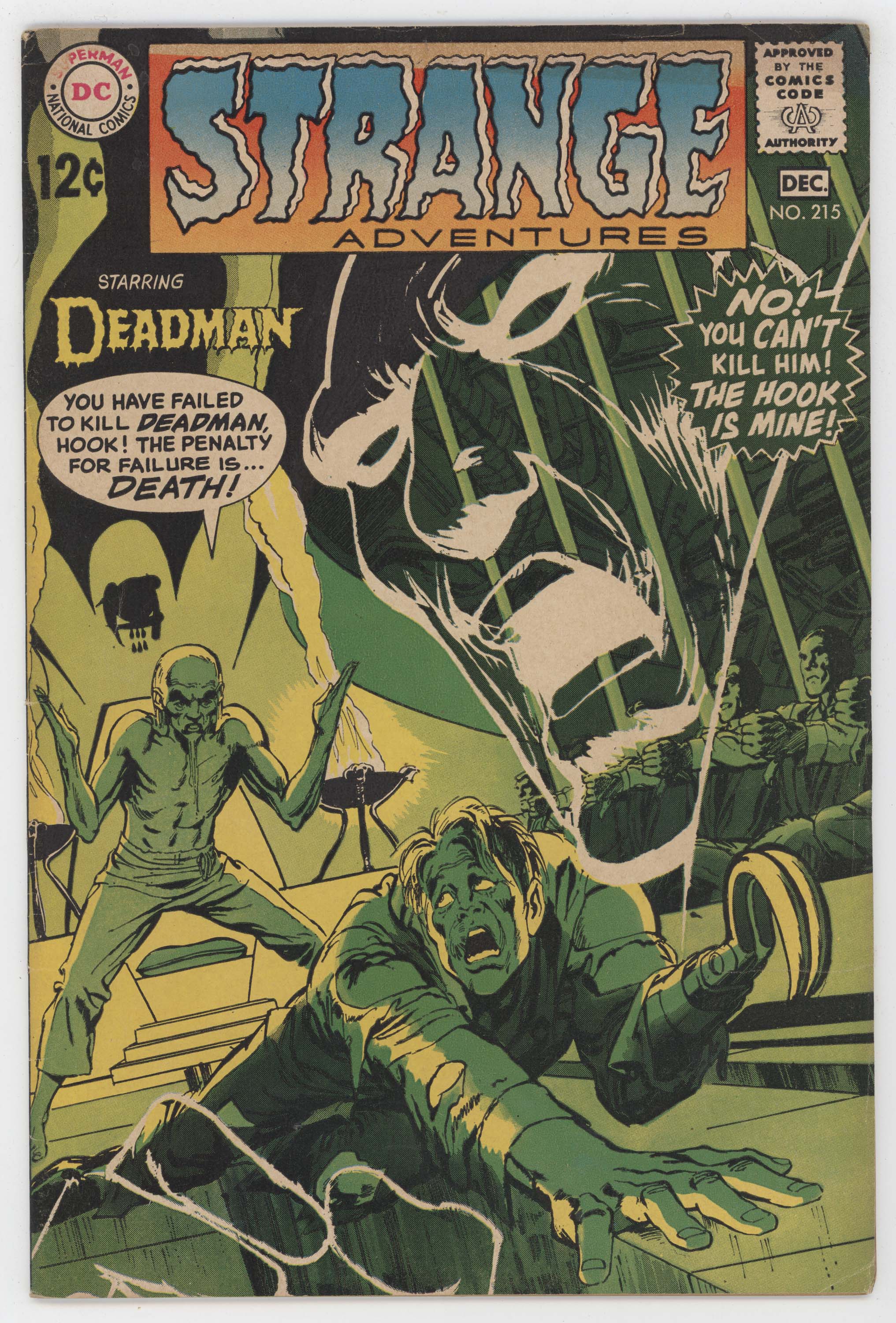 Strange Adventures 215 DC 1968 FN VF Neal Adams Deadman 1st League Of Assassins