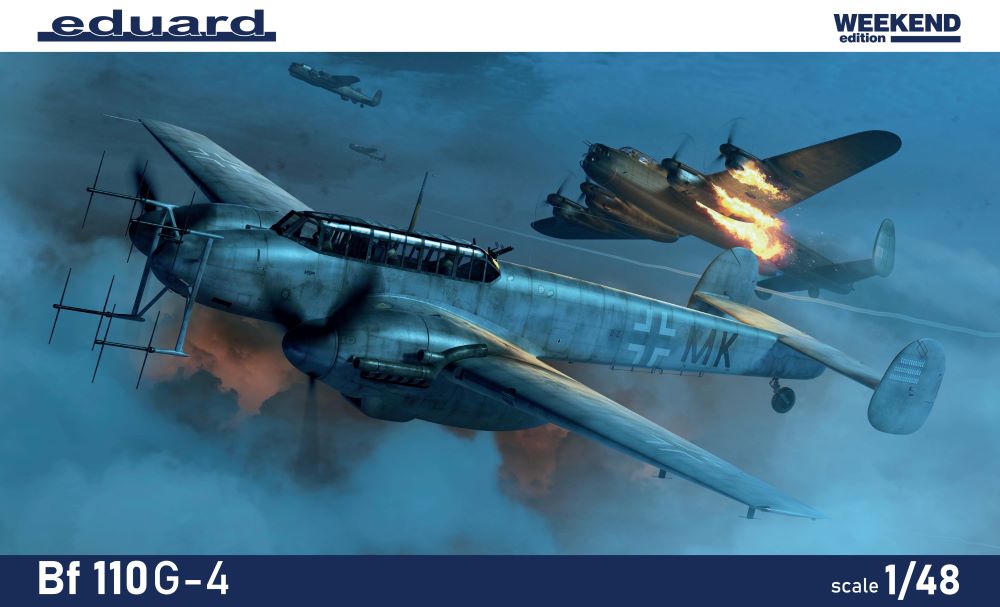 Eduard 8405 1/48 WWII Bf110G4 German Heavy Fighter (Wkd Edition Plastic Kit)