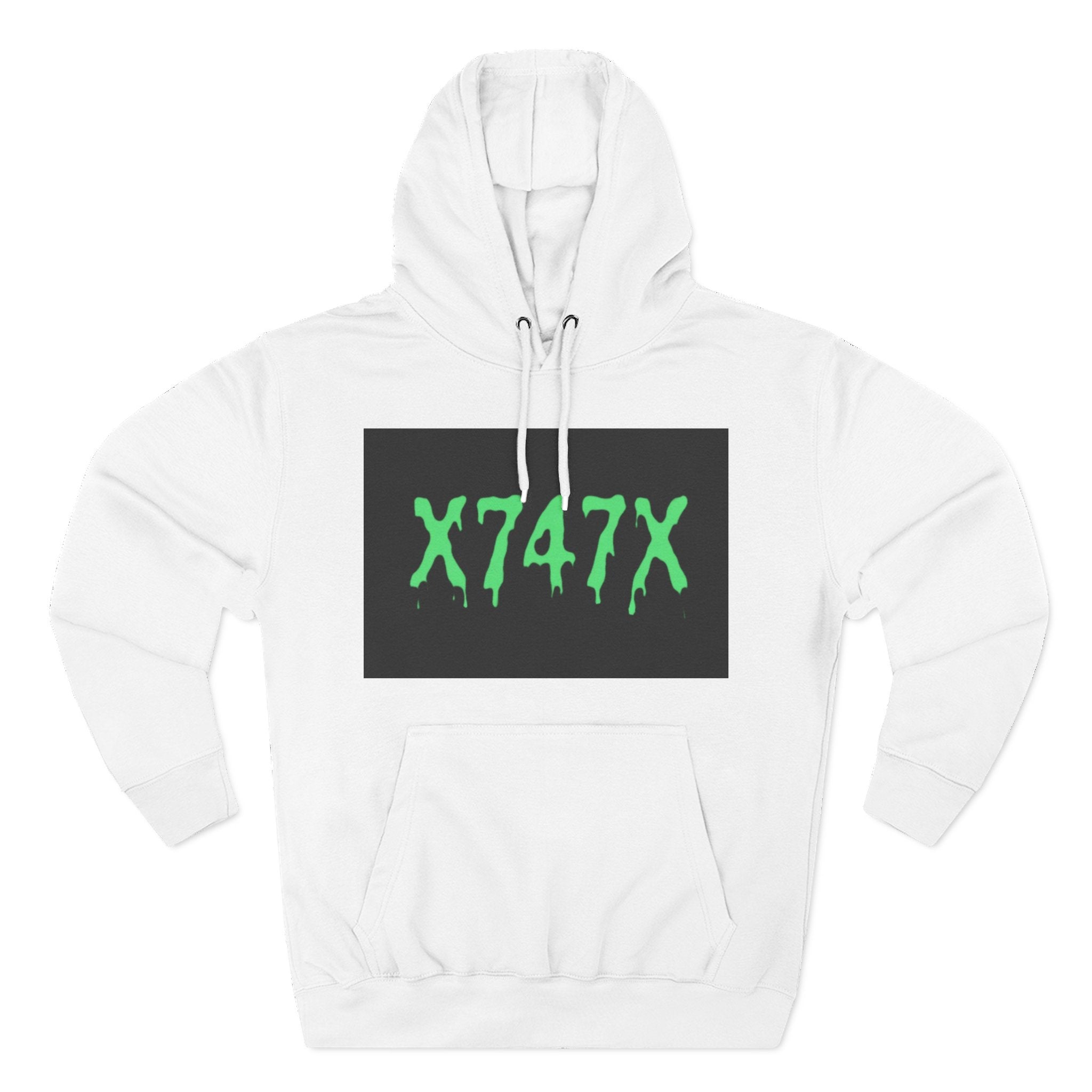 Fleece Hoodie - Neon Green X747X Skateboard Design