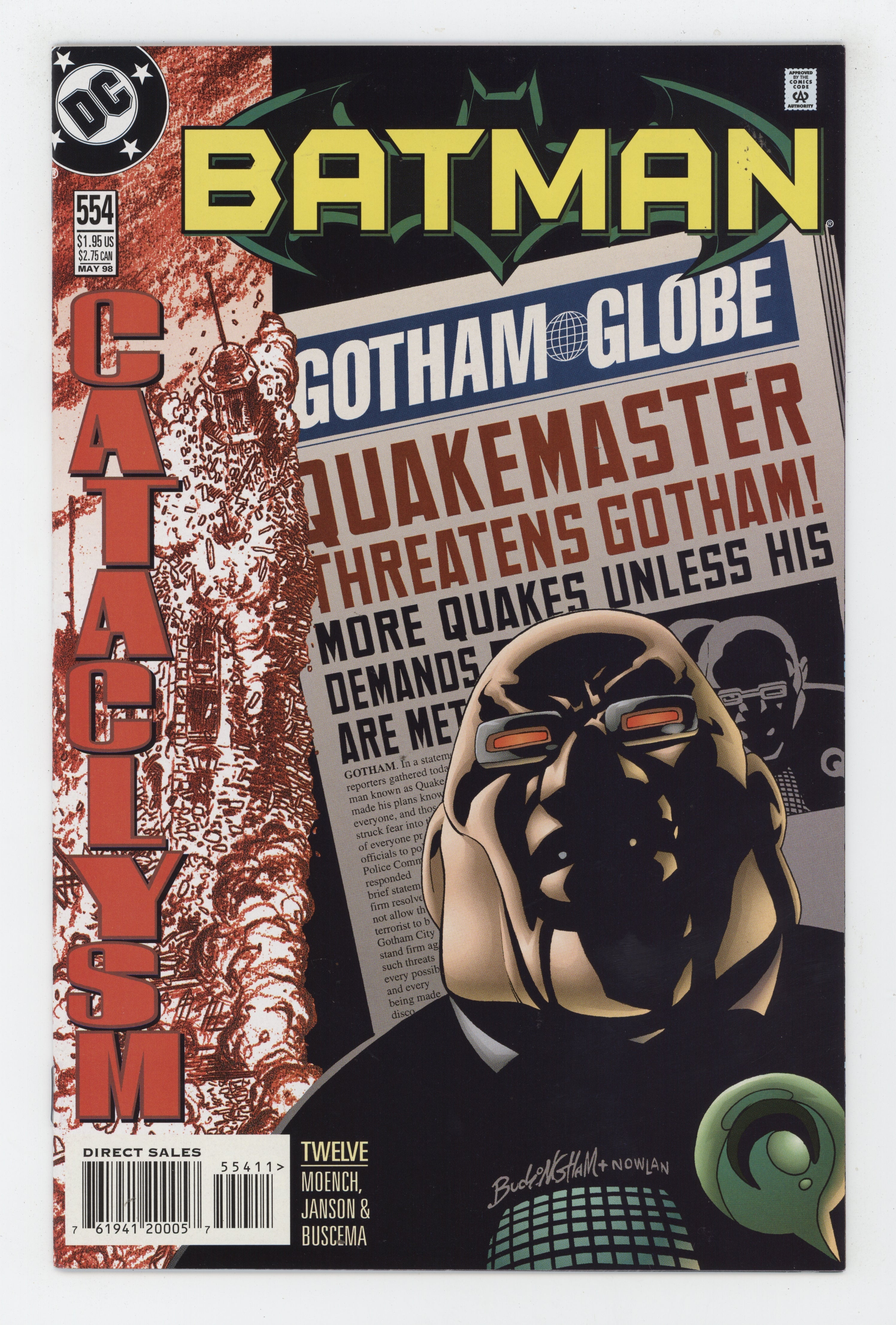 Batman 554 DC 1998 Mark Buckingham Doug Moench Cataclysm 12