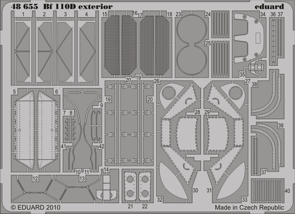 Eduard 48655 1/48 Aircraft- Bf110D Exterior for DML