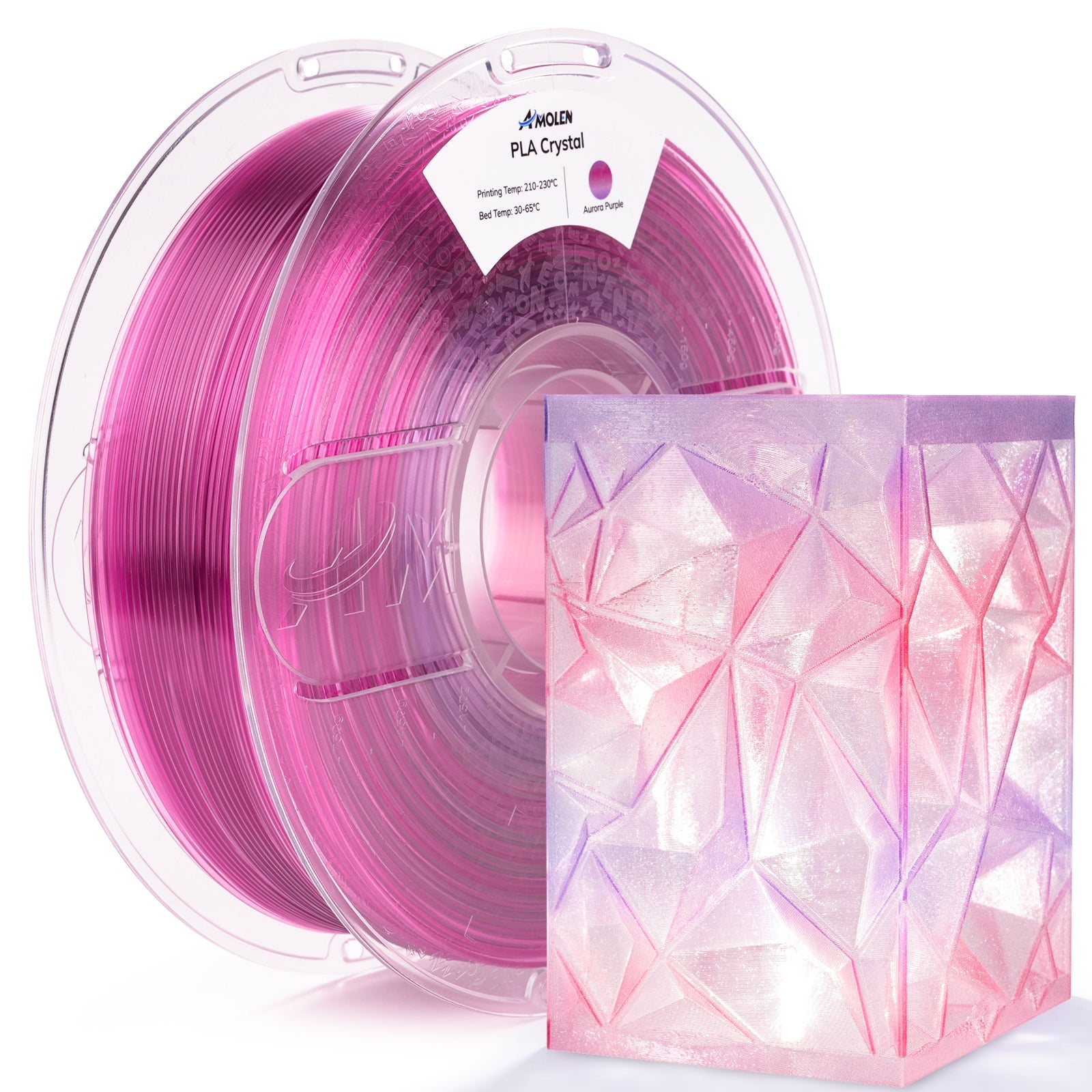 PLA Crystal-Transparent 1.75mm, 1KG/2.2LB
