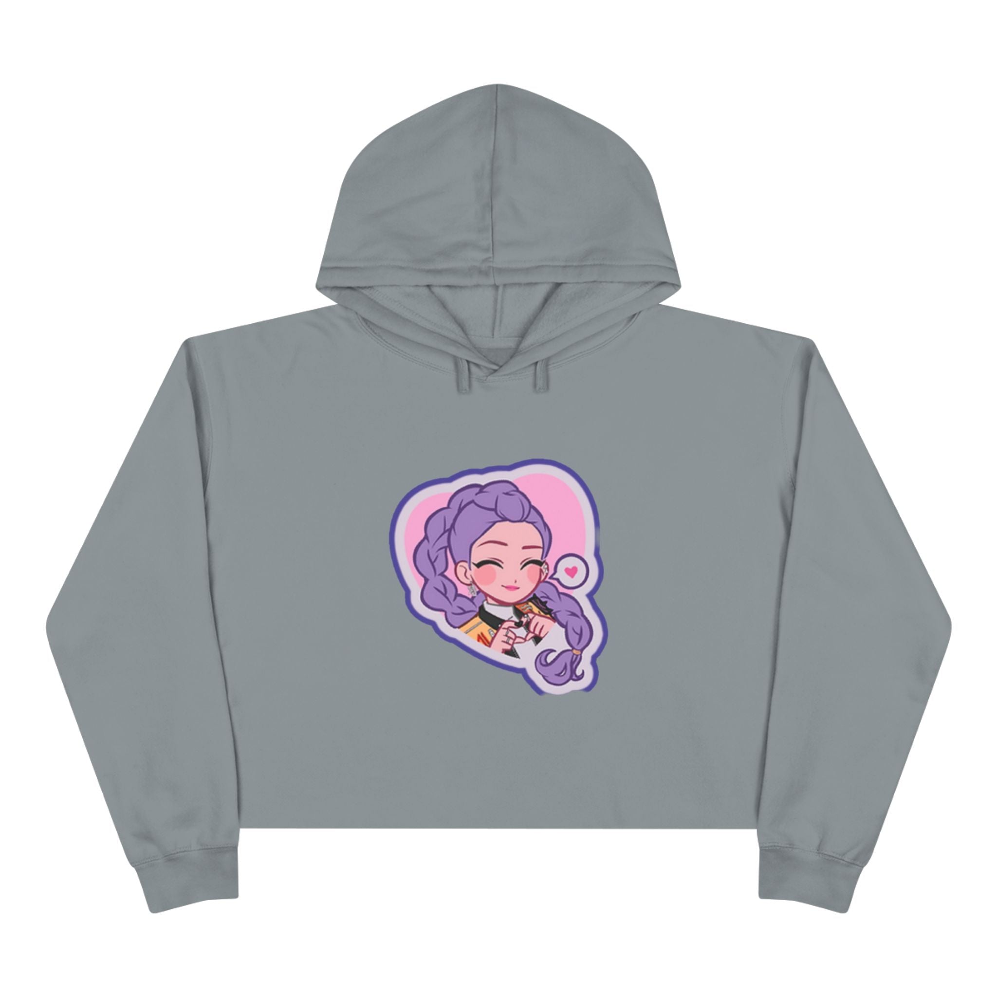 Idol style 2 Crop Hoodie | Cute Cartoon Design, Stylish Streetwear, Perfect for Gifts, Cosplay, and Fall Fashion