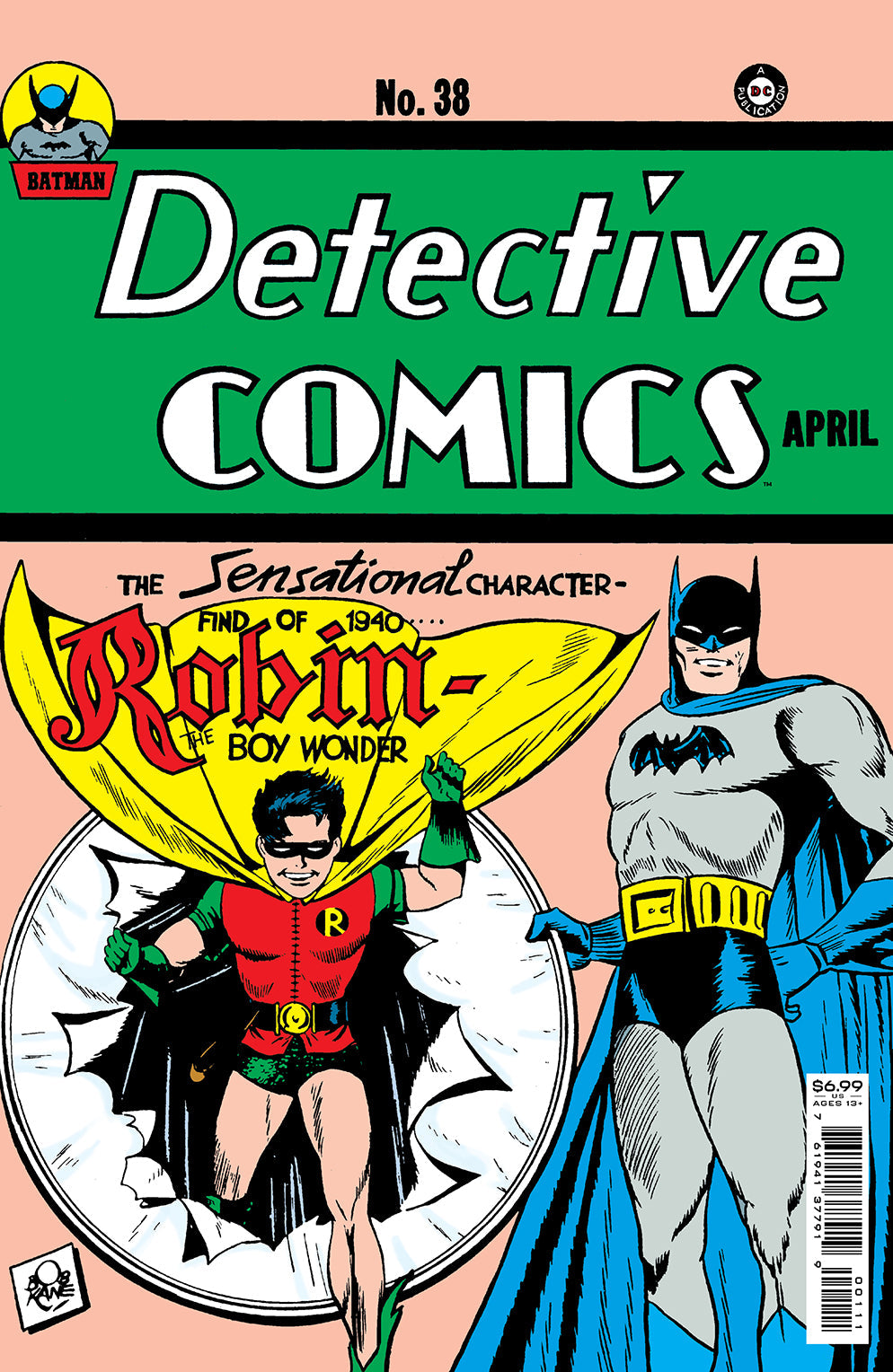 Batman Detective Comics #38 Facsimile Edition 1st Robin (2022) (11/08/2022) Dc