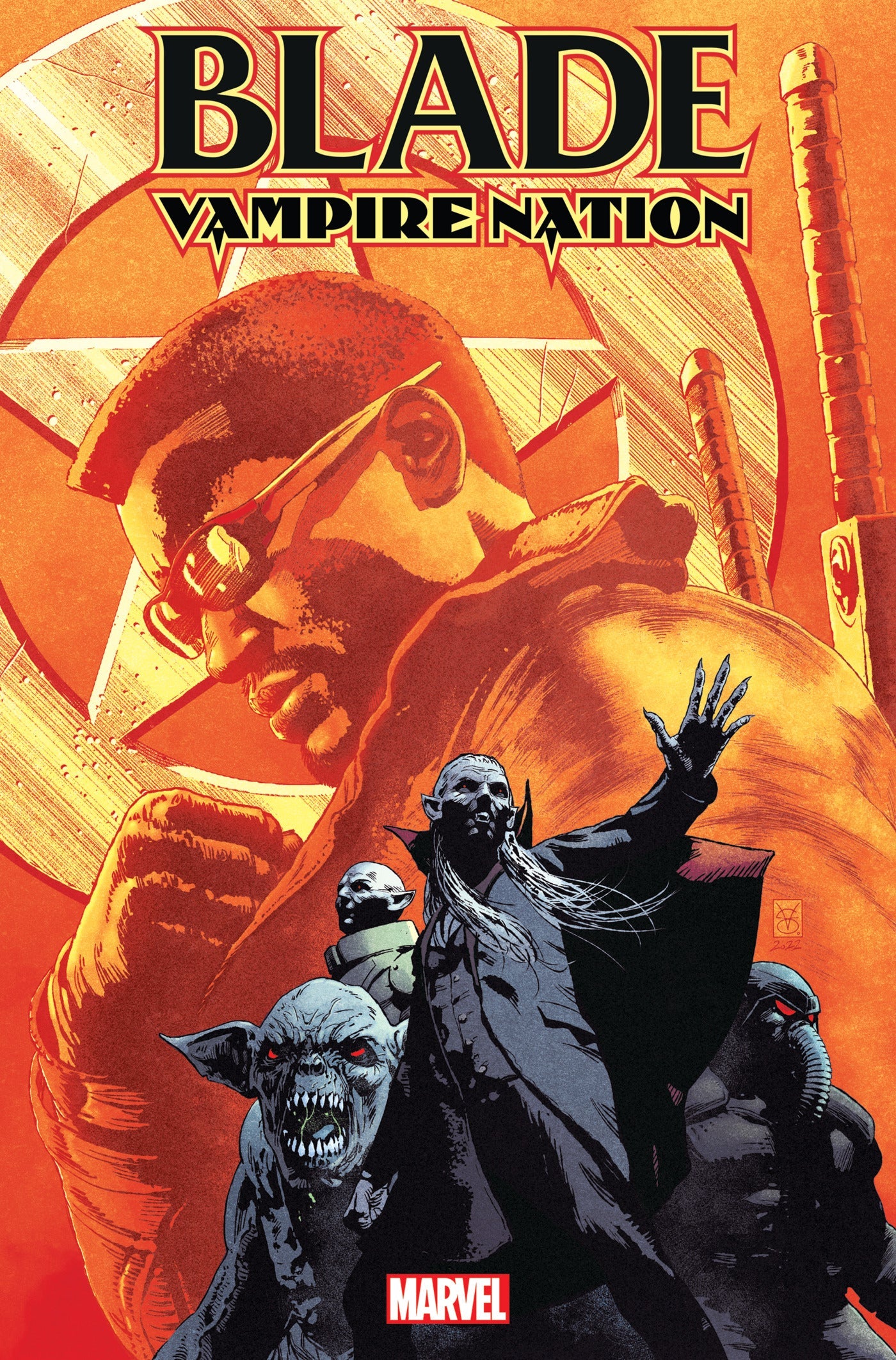 Blade Vampire Nation #1 A Valerio Giangiordano Mark Russell (11/16/2022) Marvel