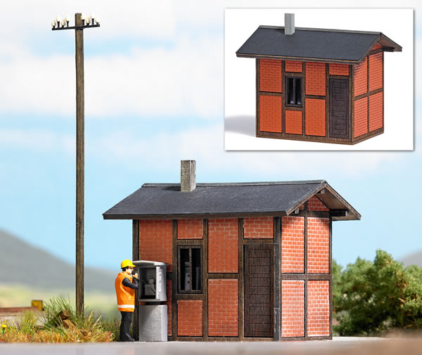 Busch 1621 HO Scale Switchman's Hut -- Laser-Cut Wood Kit