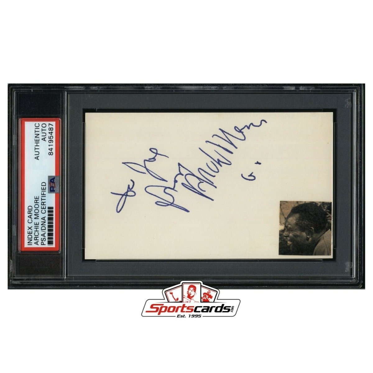 Archie Moore Signed 3x5 Index Card Boxing Champion D.1998 PSA/DNA