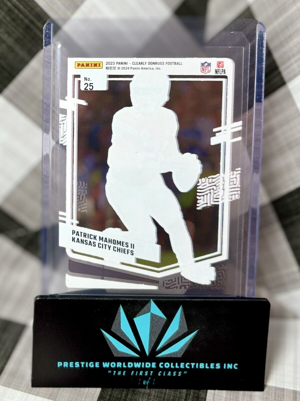 Patrick Mahomes II 2023 Panini Clearly Donruss Base #25 Kansas City Chiefs