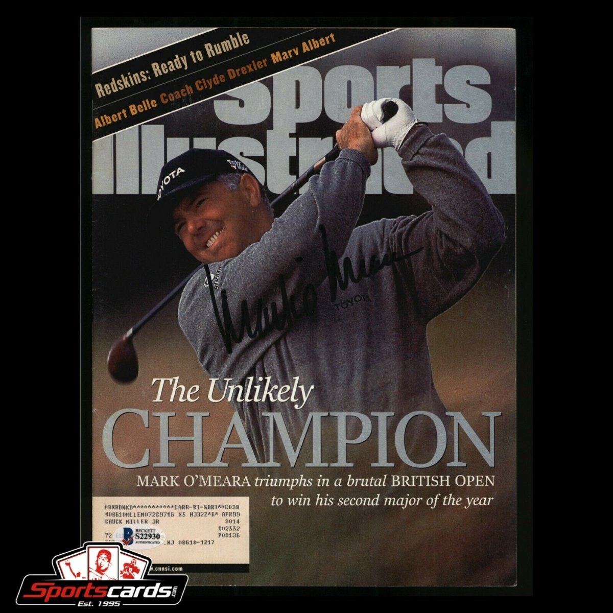 Mark O'Meara 1998 Sports Illustrated Signed BAS Beckett Golf British Open