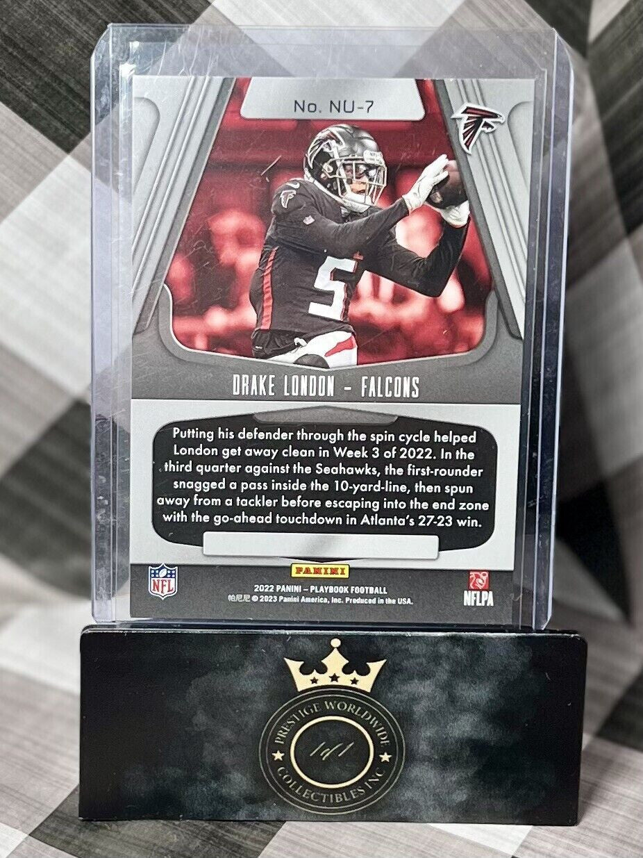 Drake London 2022 Panini Playbook Next Up Rookie Insert #NU-7 Atlanta Falcons RC