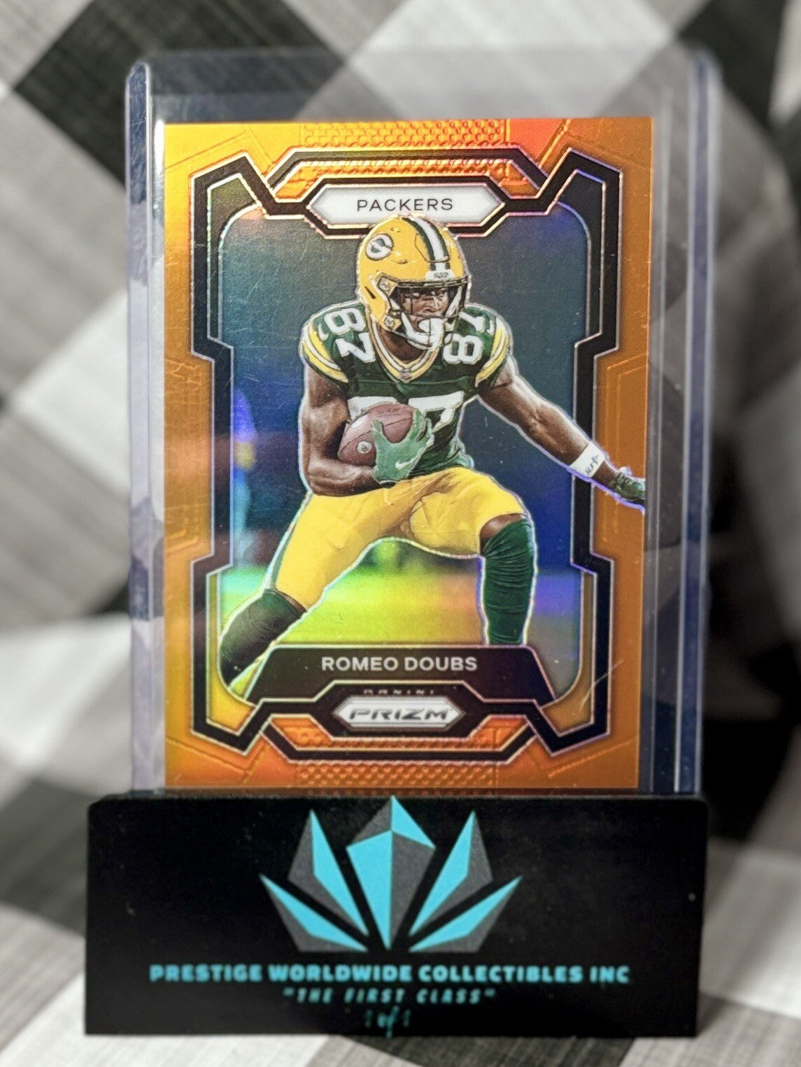 Romeo Doubs 2023 Panini Prizm Orange Prizm /249 #114 Green Bay Packers