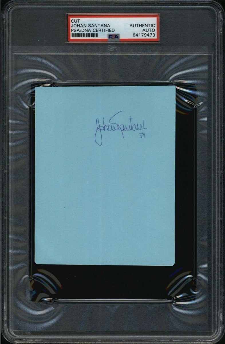 Johan Santana Signed Auto Cut PSA/DNA Minnesota Twins