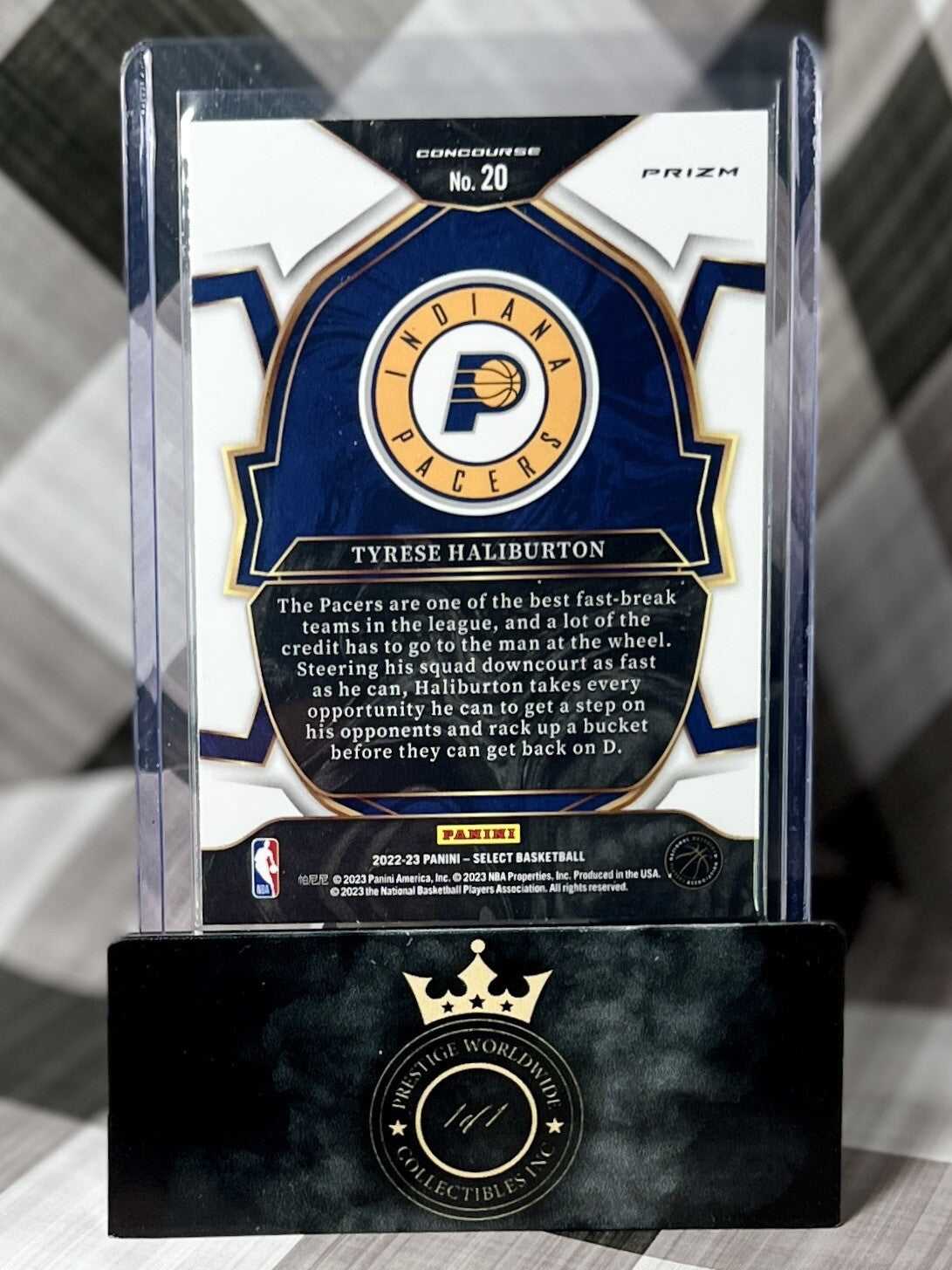 Tyrese Haliburton 2022-23 Select Concourse Green White Purple #20 - IND Pacers