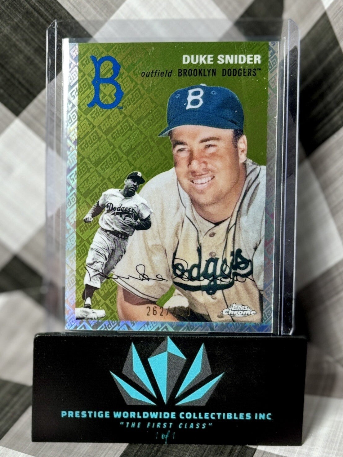 Duke Snider 2023 Topps Chrome Platinum Topps Refractor /499 #405 LA Dodgers HoF