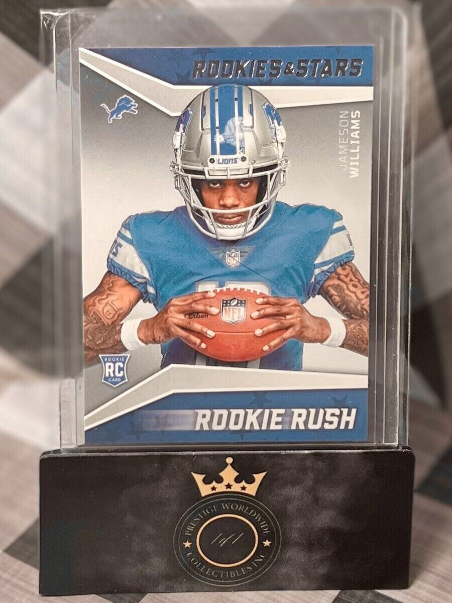 Jameson Williams 2022 Panini Rookies & Stars Rookie Rush #RR-9 Detroit Lions RC