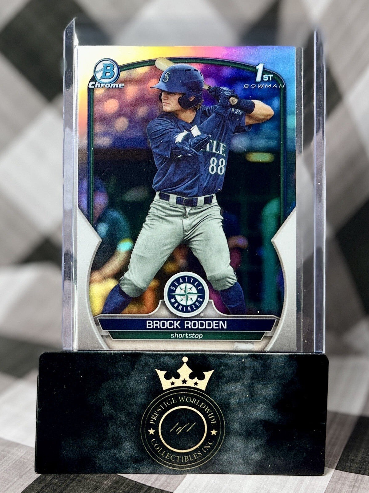 Brock Rodden 2023 Bowman Draft 1st Chrome Refractor #BDC-171 Seattle Mariners RC