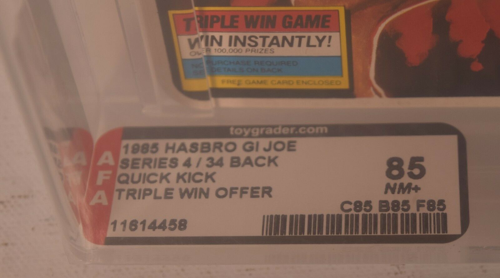 GI Joe ARAH Quick Kick Silent Weapons Action Figure Hasbro 1985 AFA 85