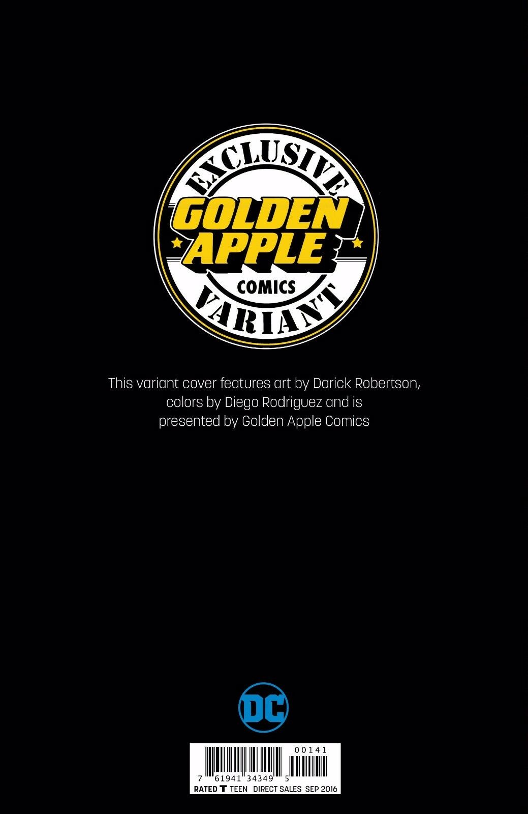 Justice League 1 NM DC Rebirth Darick Robertson Golden Apple SDCC Variant 2016