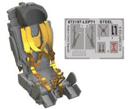 Eduard 672197 1/72 Aircraft- MiG21MF Ejection Seat for EDU (Photo-Etch & Resin)