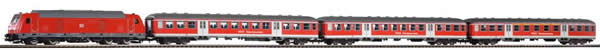 Piko 58134 HO Scale 1/87 ~Passenger Set BR 245 Diesel + 3 Silver Coin Cars DB VI