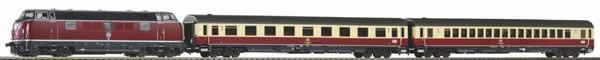 Piko 58142 HO Scale 1/87 Merkur Set BR 221 Diesel + 2 Coaches DB IV Sound