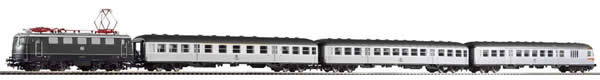 Piko 58213 HO Scale 1/87 ~S-Bahn Set BR 141 Electric & 3 Silver Coin Cars DB IV