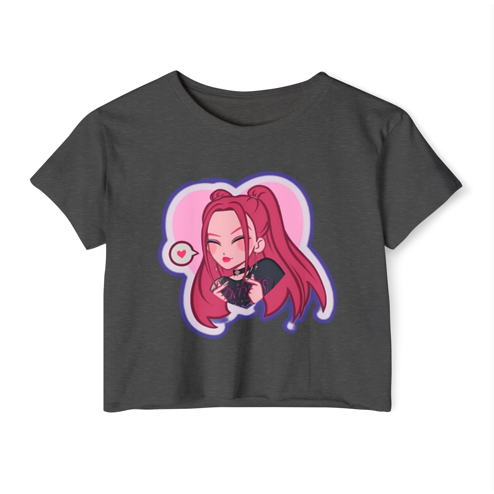 Copy of Idol style 3 Crop Top, Cute Anime Crop Top, Summer Festival Shirt, Graphic Tee for Music Festivals, Trendy Anime Apparel