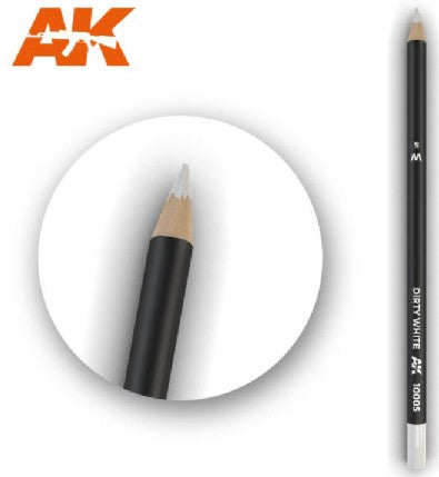 AK Interactive 10005 Weathering Pencils: Dirty White (5/Bx)