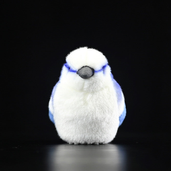 Plush Gray Blue Tit Toy – Soft Stuffed Bird Plush Doll
