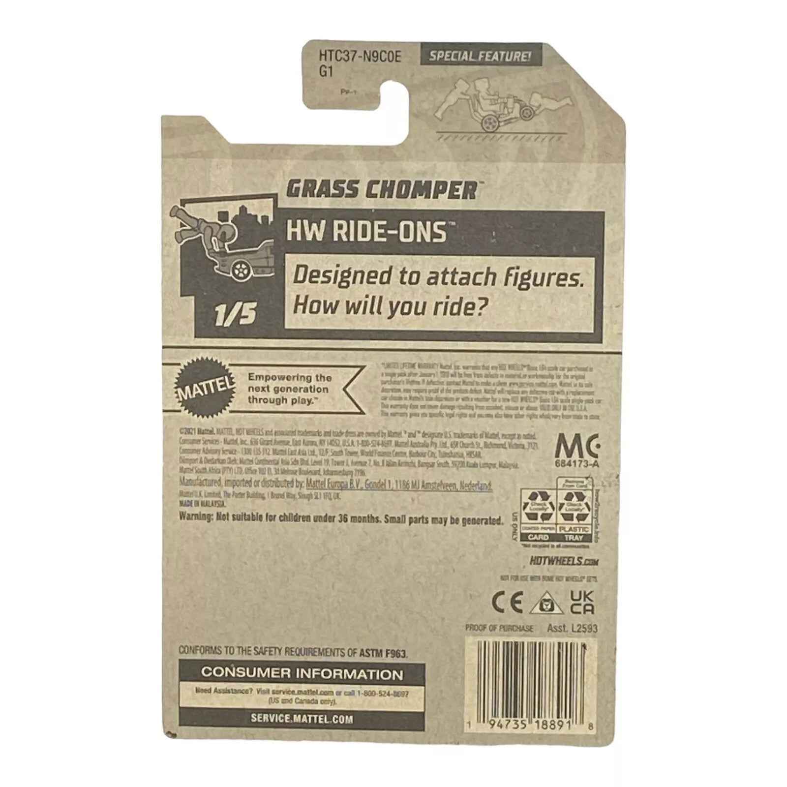 Hot Wheels Grass Chomper - Ride-Ons Series 1/5