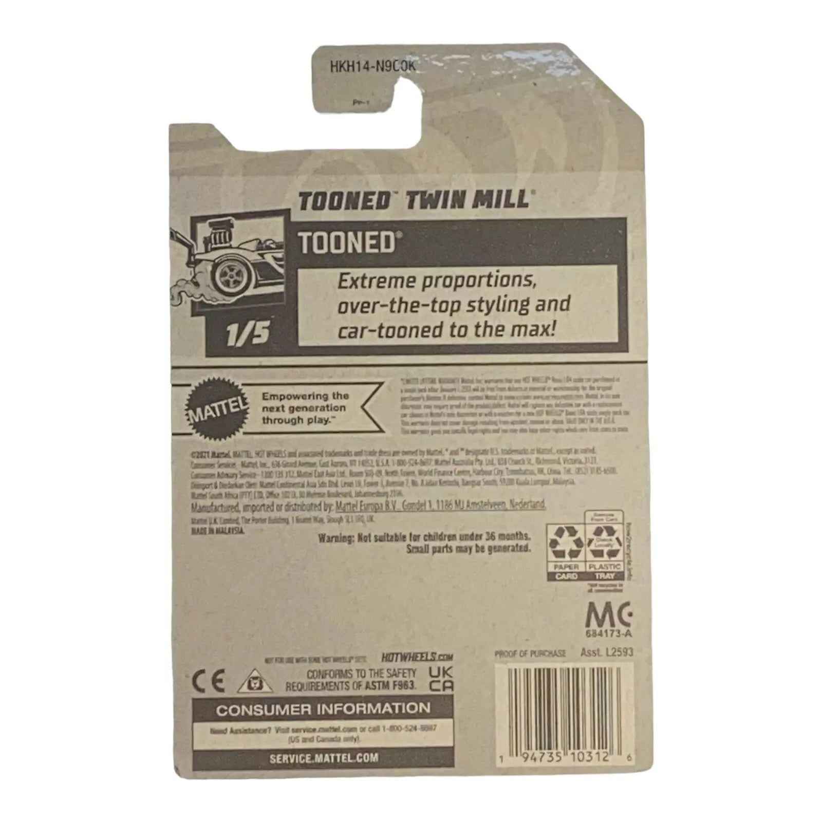 Hot Wheels Tooned Twin Mill - Tooned Series 1/5