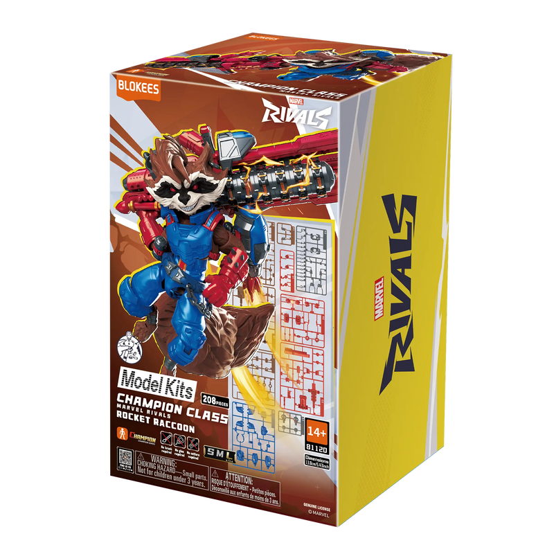 Marvel Rivals Champion Class 08 Rocket Raccoon Model Kits | Blokees