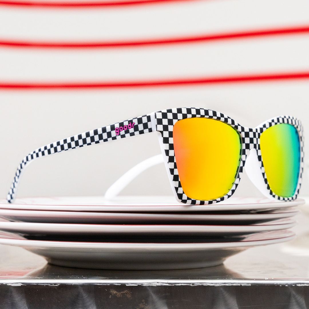 "Server With A Checkered Past" Polarized Pop G Sunglasses