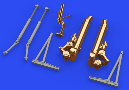 Eduard 648632 1/48 Aircraft- B17F Undercarriage Legs for HKM (Bronze & Resin)