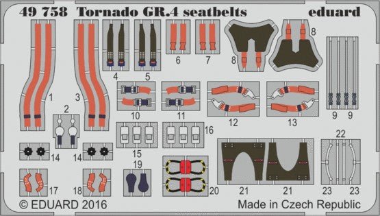 Eduard 49758 1/48 Aircraft- Tornado GR4 Seatbelts for RVL (Painted)