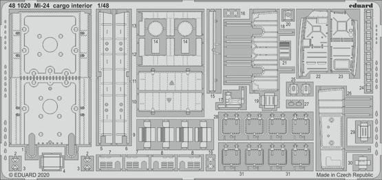 Eduard 481020 1/48 Aircraft- Mi24 Cargo Interior for ZVE