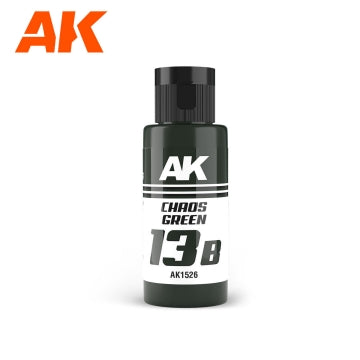AK Interactive 1526 Dual Exo: 13B Chaos Green Acrylic Paint 60ml Bottle