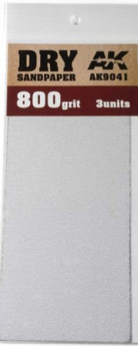 AK Interactive 9041 Dry Sandpaper Sheets 800 Grit (3)