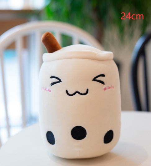 Plush Boba Tea Pillow – Soft Stuffed Bubble Tea Cup Cushion Gift