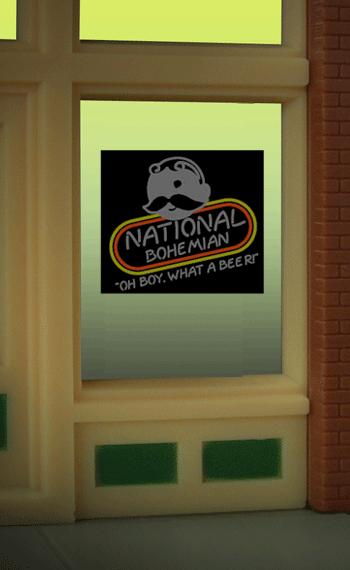 Miller Engineering 8845 Natty Boh Beer Window Sign