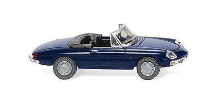 Wiking 20603 HO Scale 1966-1969 Alfa Romeo Spider Convertible - Assembled -- Top Down (blue)