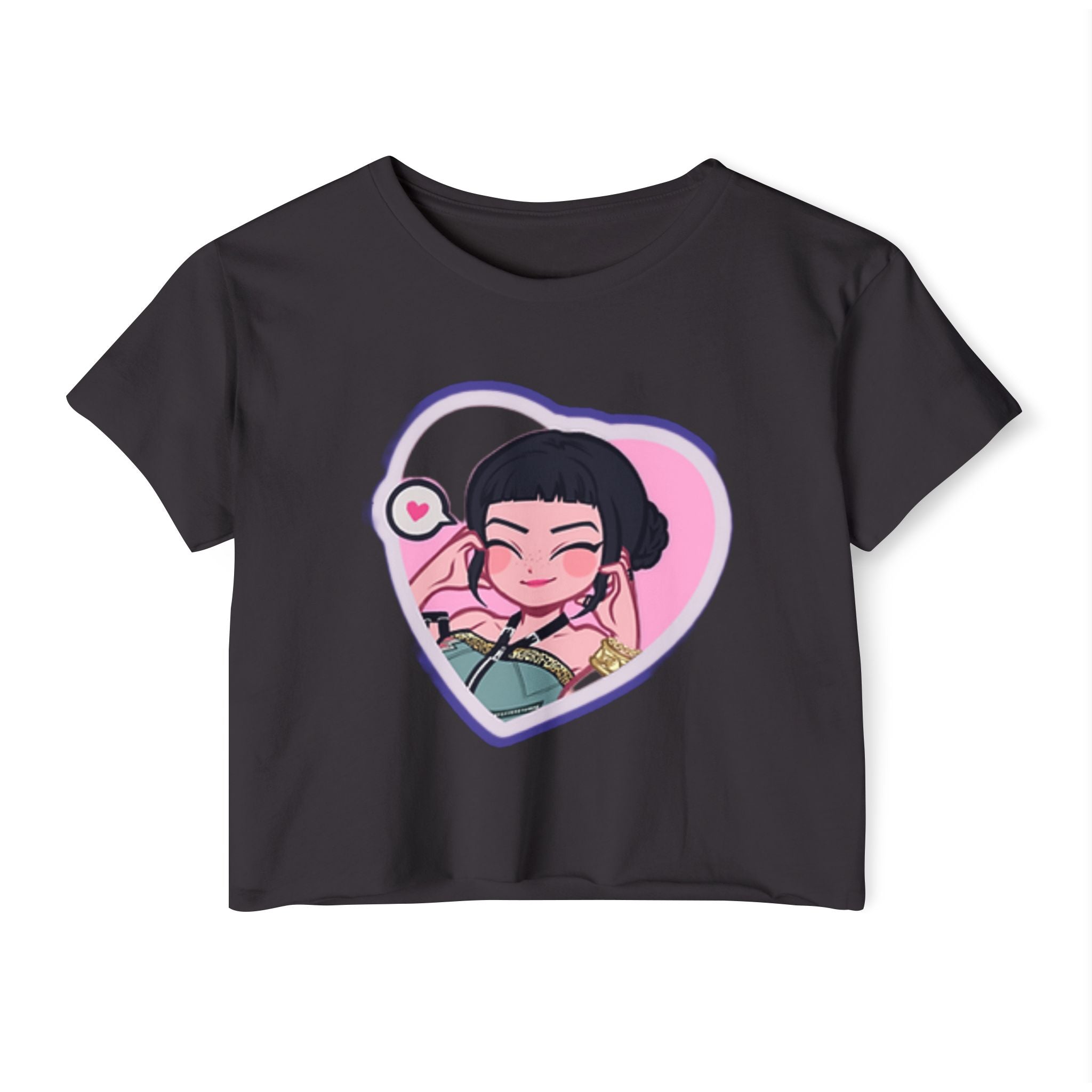 Idol style 1 Crop Top for Women, Summer Fashion, Cute Anime Tee, Festival Outfit, Anime Lover Gift