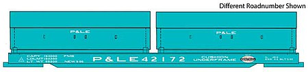 Walthers Proto 105250 HO Scale 50' Evans Cushion Coil Car - Ready to Run -- New York Central P&LE #42193 (Angled Hoods, Jade Green)