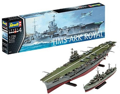 Revell 5149 1/720 HMS Ark Royal Aircraft Carrier & Tribal Class Destroyer (2 Kit
