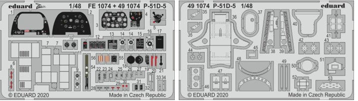 Eduard 491074 1/48 Aircraft- P51D5 Interior for ARX (Painted)(D)
