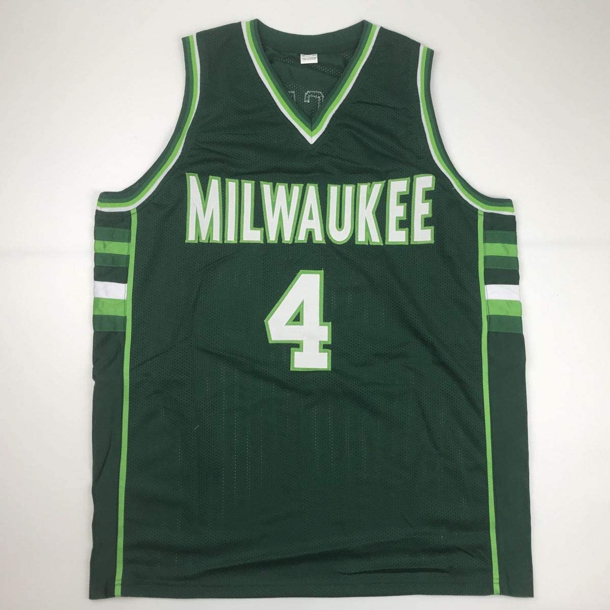 Autographed/Signed Sidney Moncrief Milwaukee Green/White Basketball Jersey PSA/DNA COA