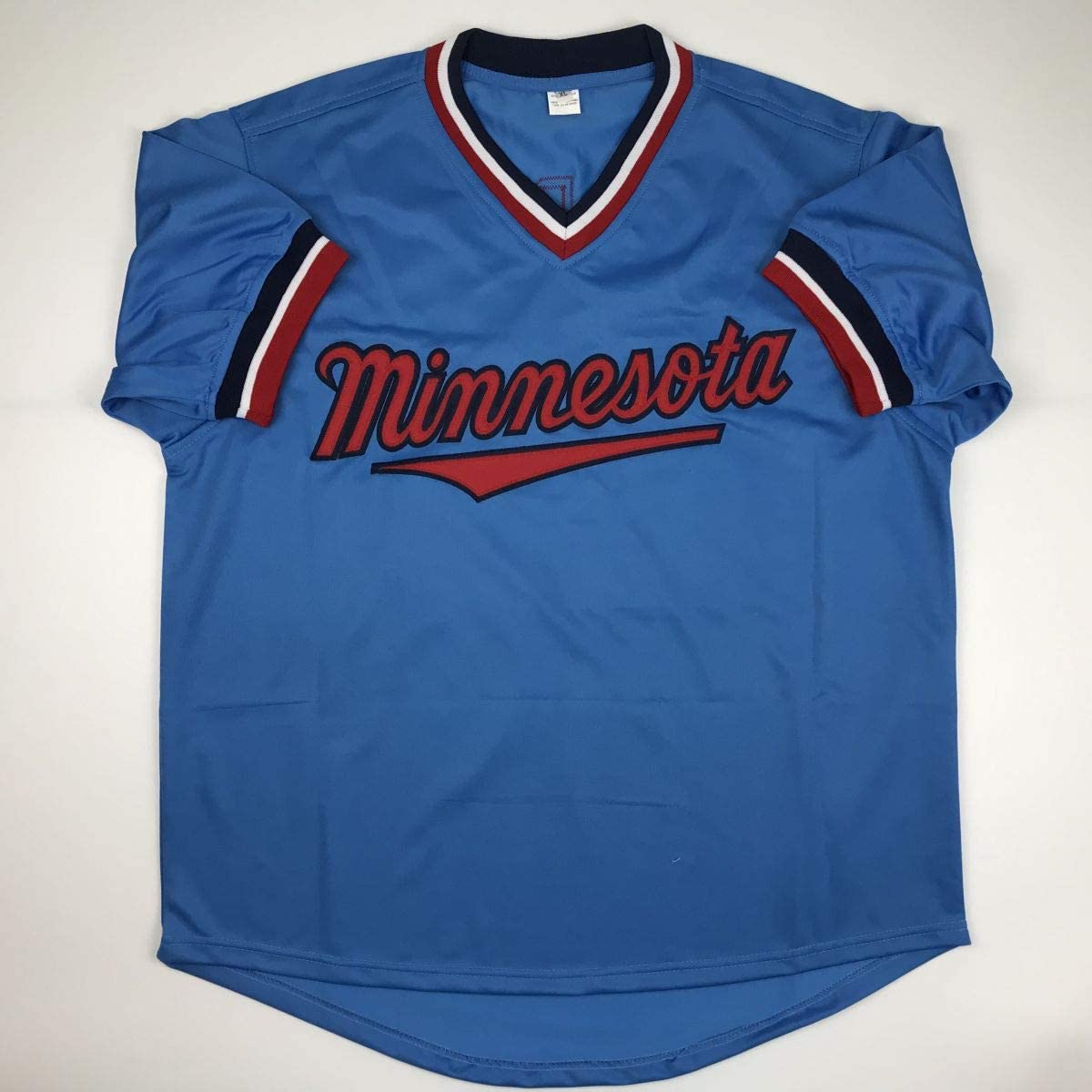 Autographed/Signed Rod Carew Minnesota Blue Baseball Jersey JSA COA