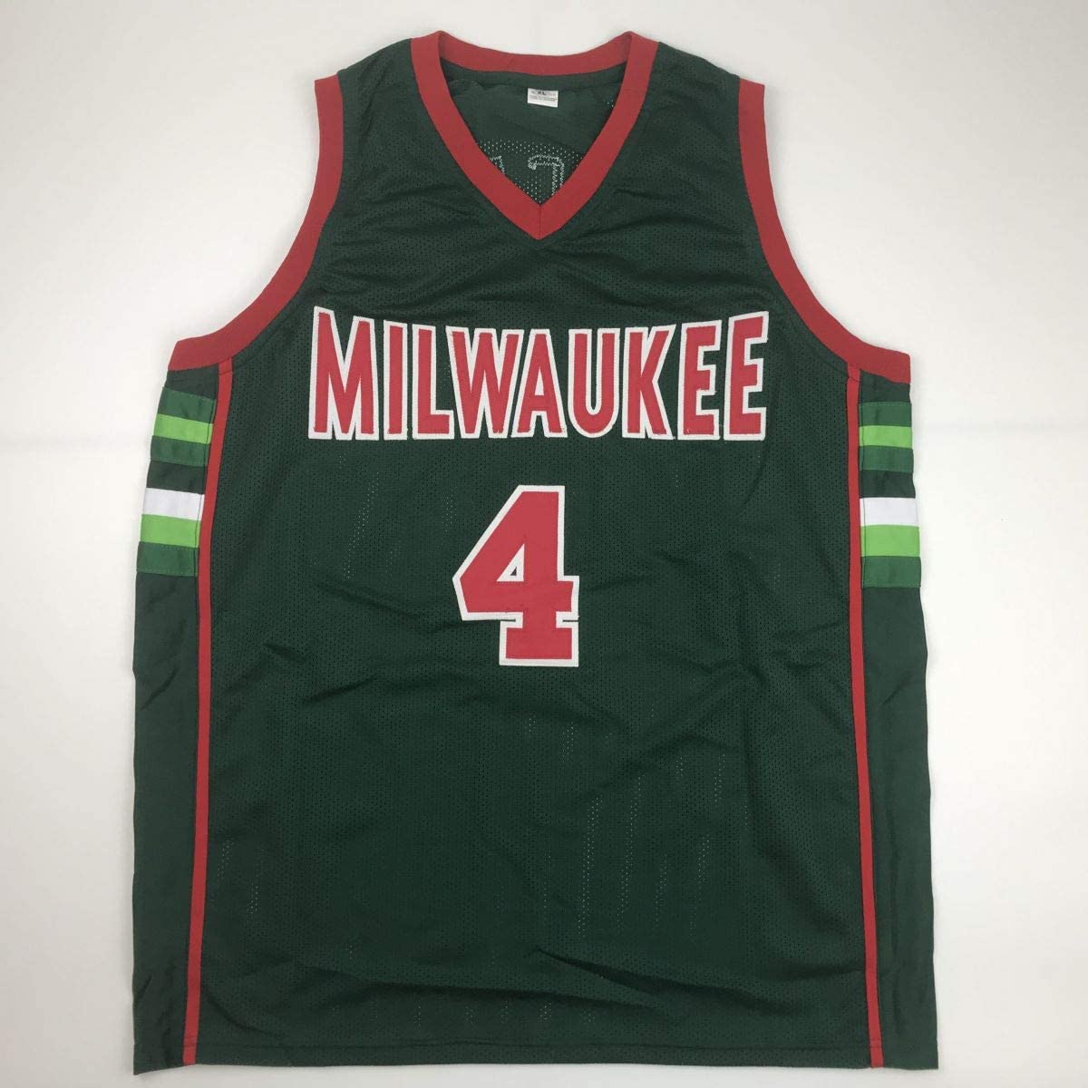 Autographed/Signed Sidney Moncrief Milwaukee Green/Red Basketball Jersey PSA/DNA COA