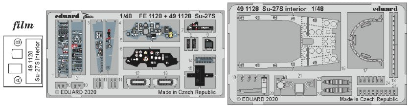Eduard 491128 1/48 Aircraft- SU27S Interior for KTY (Painted)