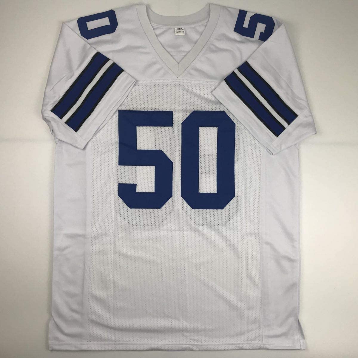 Autographed/Signed Sean Lee Dallas White Football Jersey JSA COA
